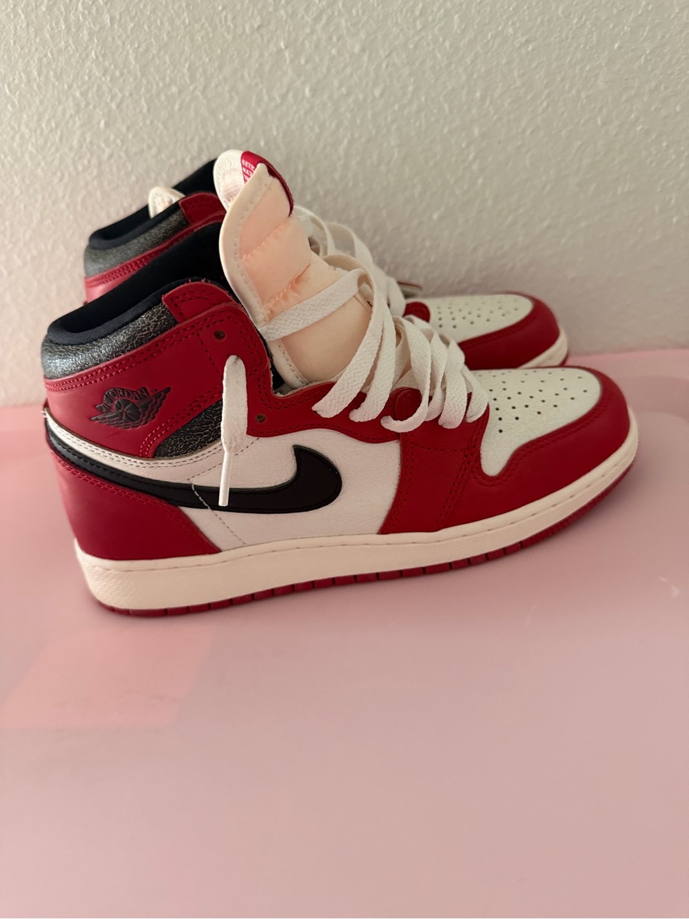 Nike Women’s High-Top Sneakers in Red, White & Black